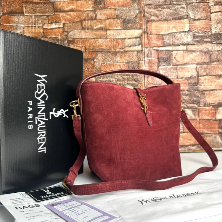 YVES SAİNT LAURENT LE 37 BUCKET BORDO